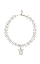 Moda Operandi Alessandra Rich Large Crystal Drop Choker Necklace