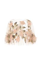 Marchesa Sequin Embroidered Tulle Capelet