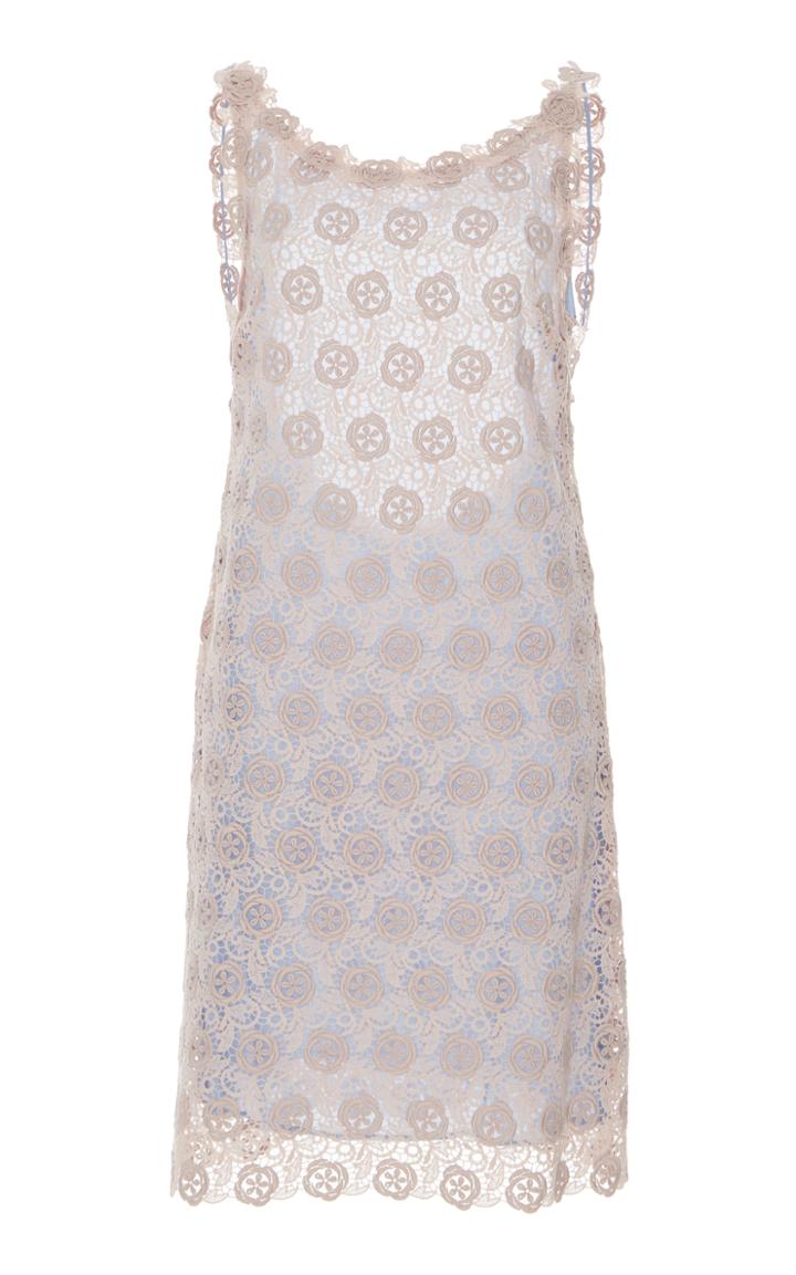 Luisa Beccaria Macram Lace Mini Dress