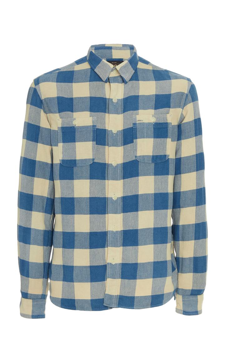 Rrl Farrell Cotton Plaid Shirt