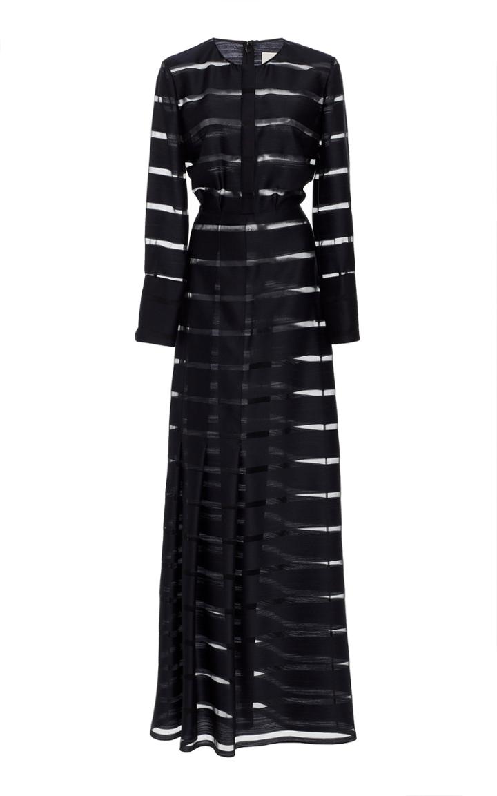 Partow Blake Stripe Silk Blend Dress
