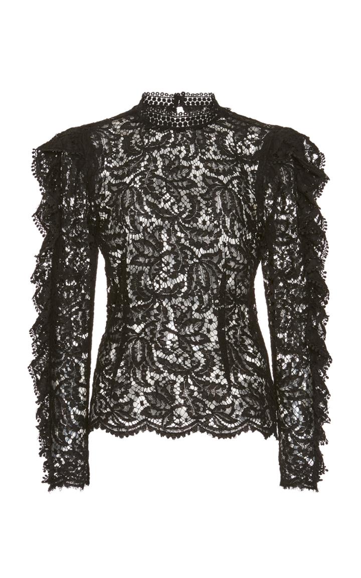 Isabel Marant Tory Ruffled Lace Blouse