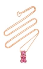 Lauren X Khoo 18k Rose-gold And Ruby Gummy Bear Necklace