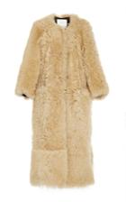 Adam Lippes Crewneck Shearling Coat