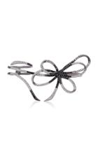 Colette Jewelry Belle Two-tone 18k Black Gold And Diamond Three-finger Ring