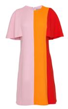 Moda Operandi Lela Rose Flutter Sleeve Wool-blend Tunic Dress