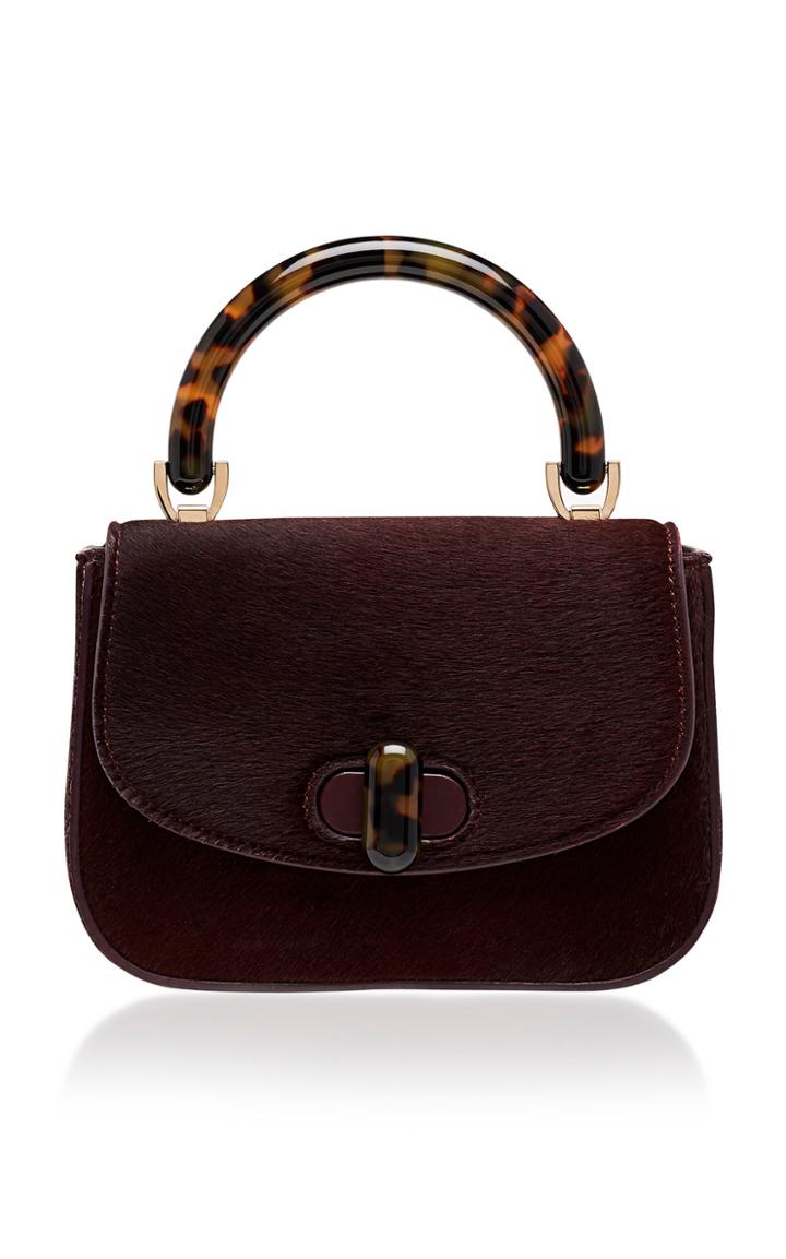 Edie Parker Mini Top Handle Crossbody In Hair Calf