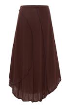 Moda Operandi Jil Sander Asymmetric Pleated Crepe Skirt Size: 32