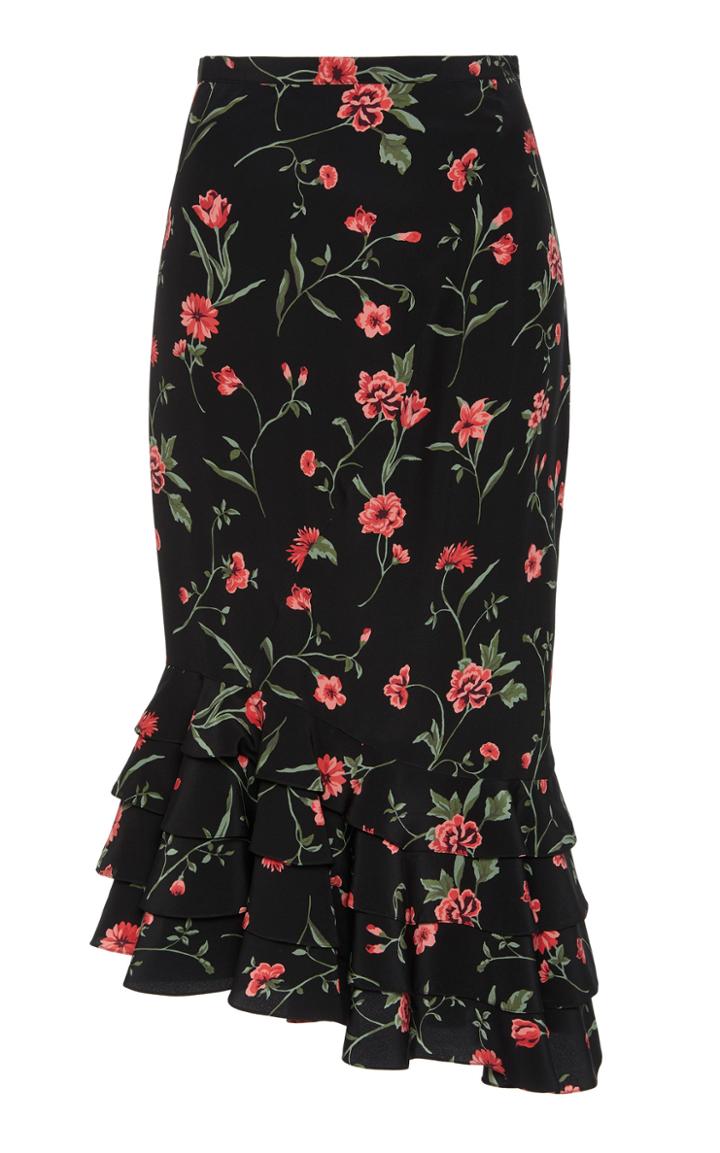 Michael Kors Collection Rumba Asymmetric Silk Skirt