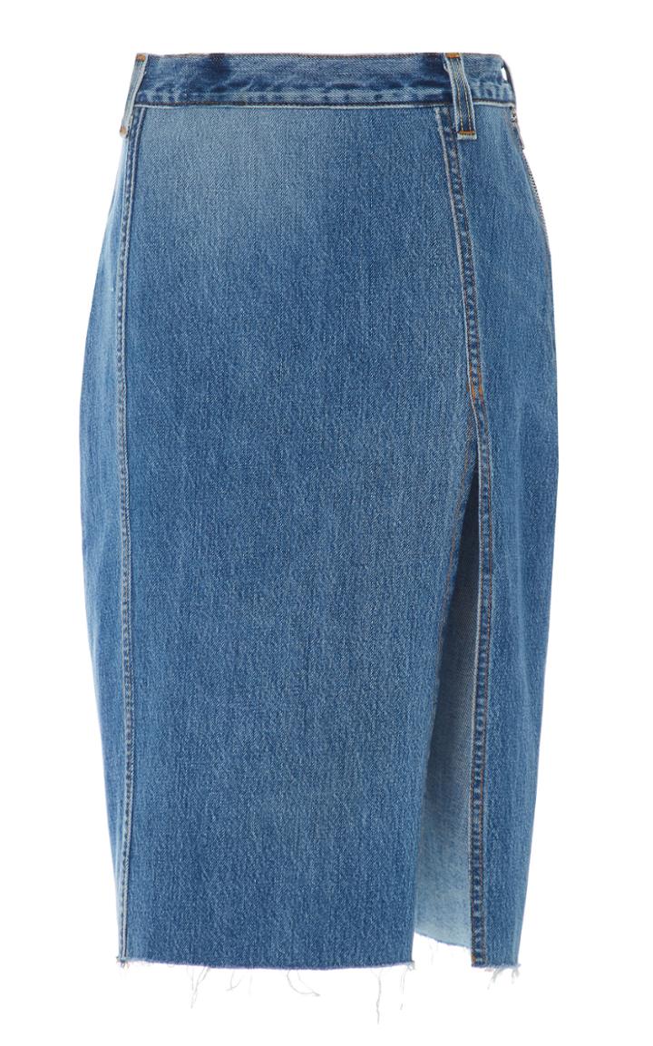 Re/done Denim Midi Skirt
