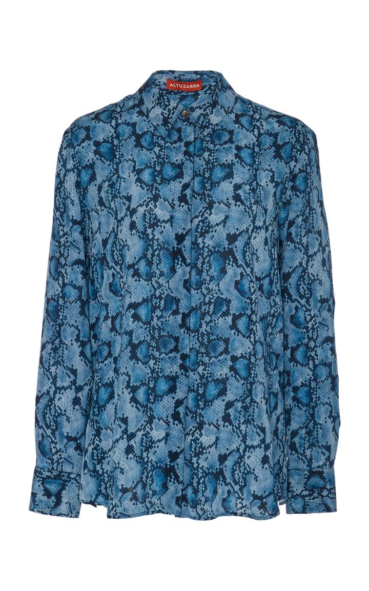 Altuzarra Chika Printed Silk Top