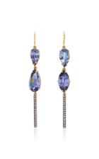 Moda Operandi Sylva & Cie One Of A Kind 18k Yellow Gold And Tanzanite Earrings