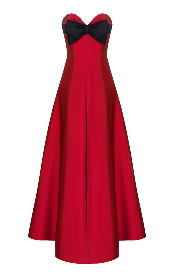 Moda Operandi Rasario Bow-embellished Silk Corset Gown Size: 40