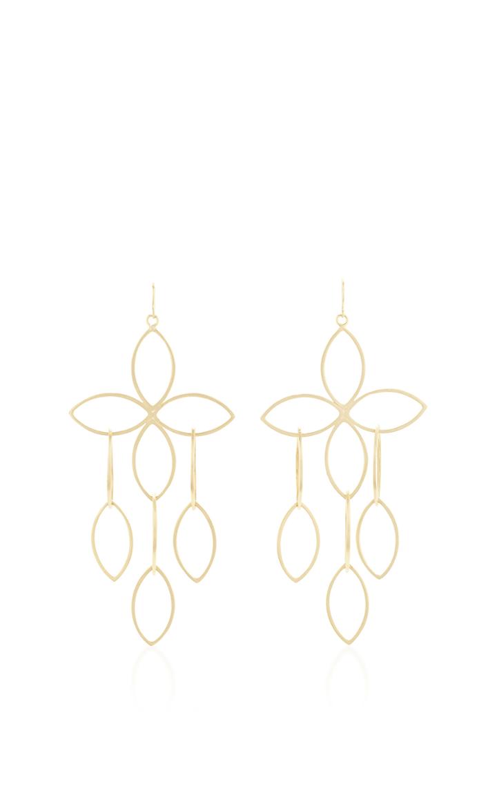 Lfrank Open Marquis Flower Cluster Earrings