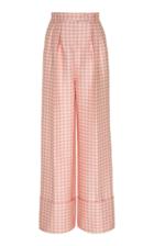 Emilia Wickstead Gingham High-waisted Crepe Pants