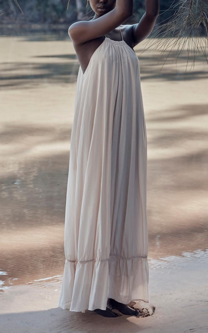 Moda Operandi Bird & Knoll Margherita Cotton-silk Maxi Dress