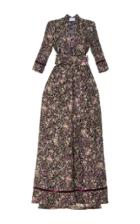 Luisa Beccaria Floral Brocade Full Length Dress
