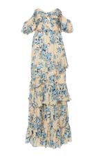 Johanna Ortiz Drapes Of Solitude Off-shoulder Silk Georgette Dress