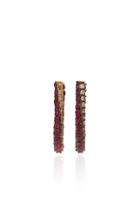 Tullia 14k Rose Gold Ruby And Diamond Earrings