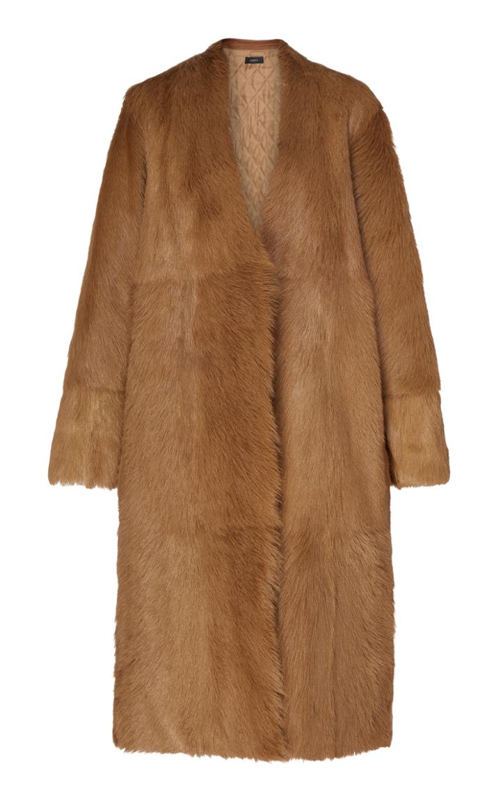 Joseph Owin Belted Fur Coat