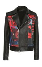 Balmain Printed Leather Jacket