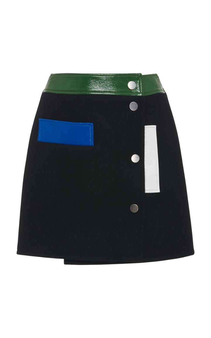 Courrges Wool Multi-color Mini Skirt