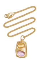 Page Sargisson Tablet Sapphire 18k Gold Necklace