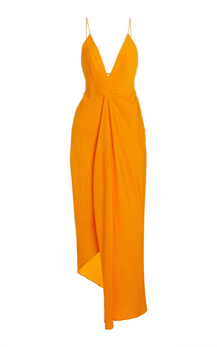 Moda Operandi Significant Other Gold Dust Crepe Wrap Dress