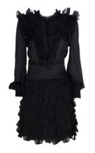 Genny Black Ruffle Mini Dress