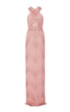 Moda Operandi Naeem Khan Sequin Embellished Halter Gown Size: 2