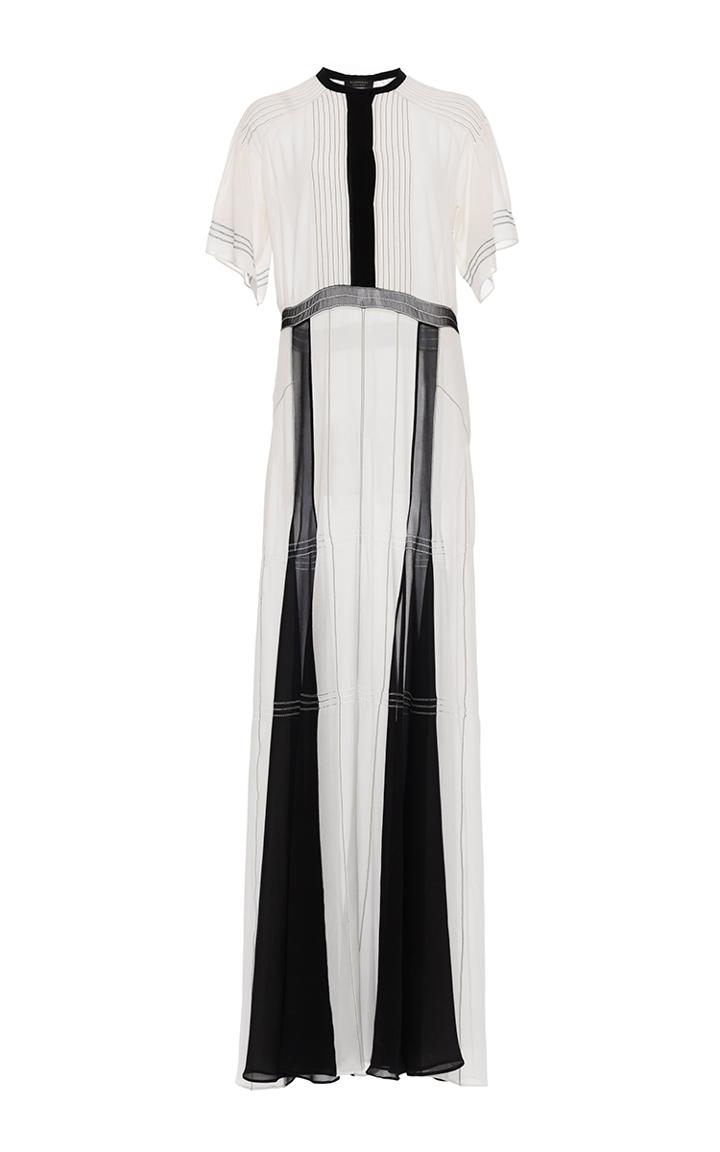 Burberry Cape Sleeve Silk Gown