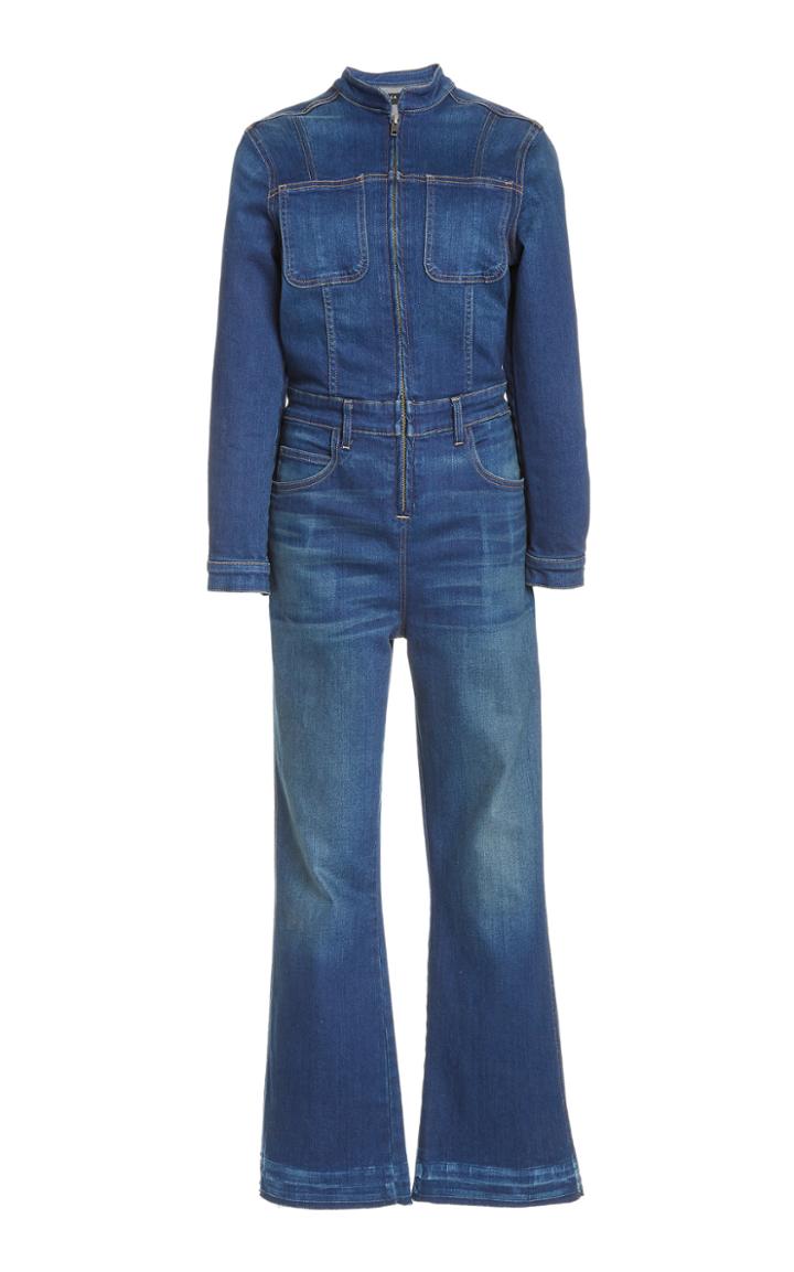 Moda Operandi Veronica Beard Rochelle Denim Flared-leg Jumpsuit
