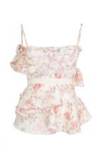 Brock Collection Tori Cherry Blosson Silk Jacquard Top