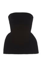 David Koma Velvet Neoprene Peplum Top