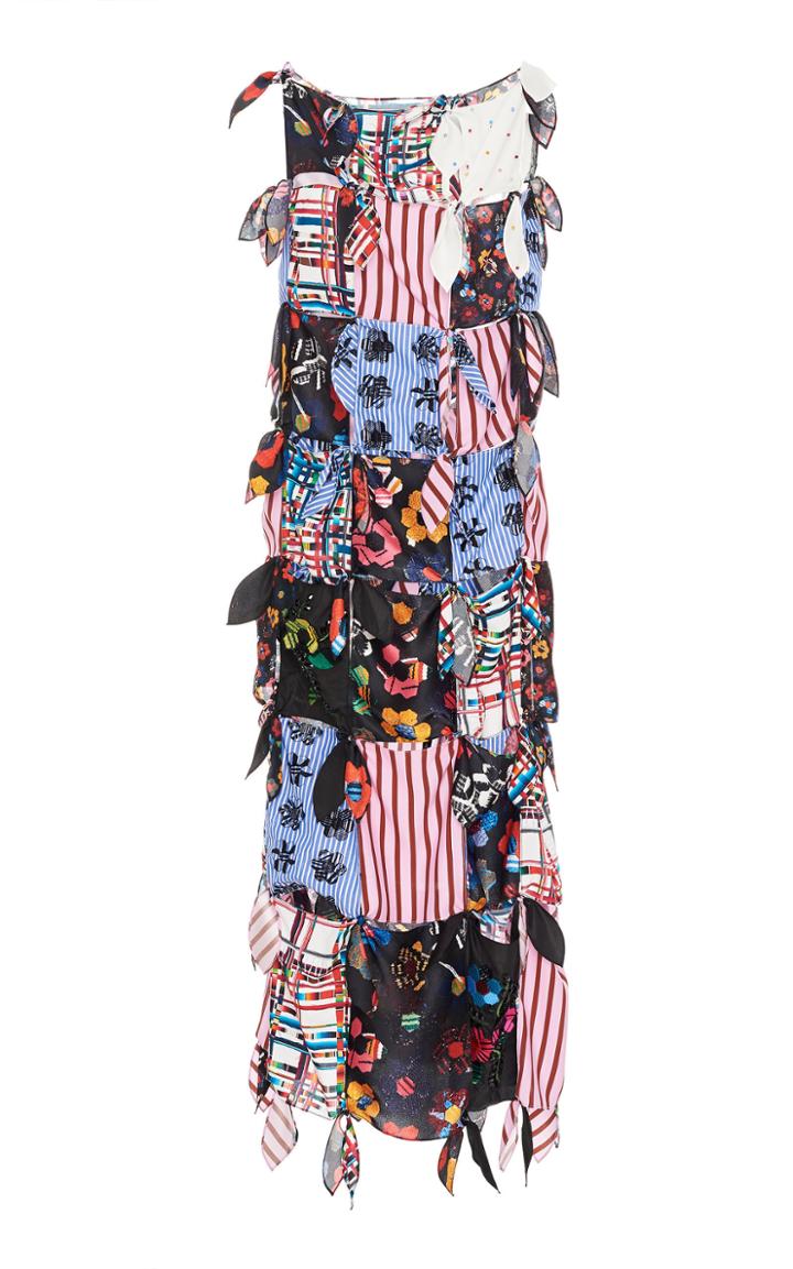 Jonathan Cohen Basquiat Printed Silk-cotton Dress