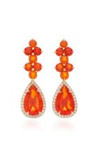 Katherine Jetter One-of-a-kind Long Fire Opal Drop Earrings