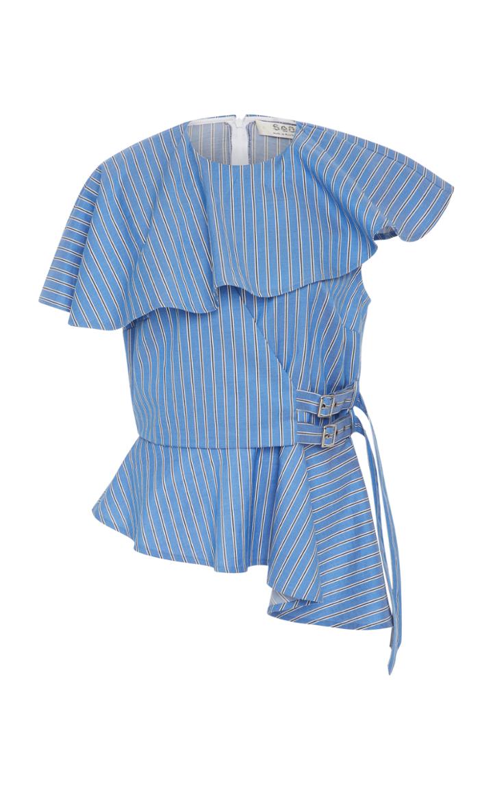 Sea Asymmetrical Double Belted Top