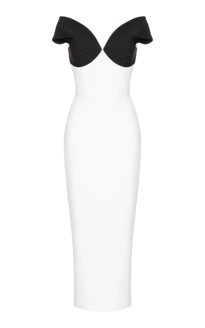 Moda Operandi Rasario Off-the-shoulder Crepe Maxi Dress