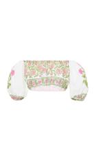 Juliet Dunn Short Sleeves Cotton Puff Top