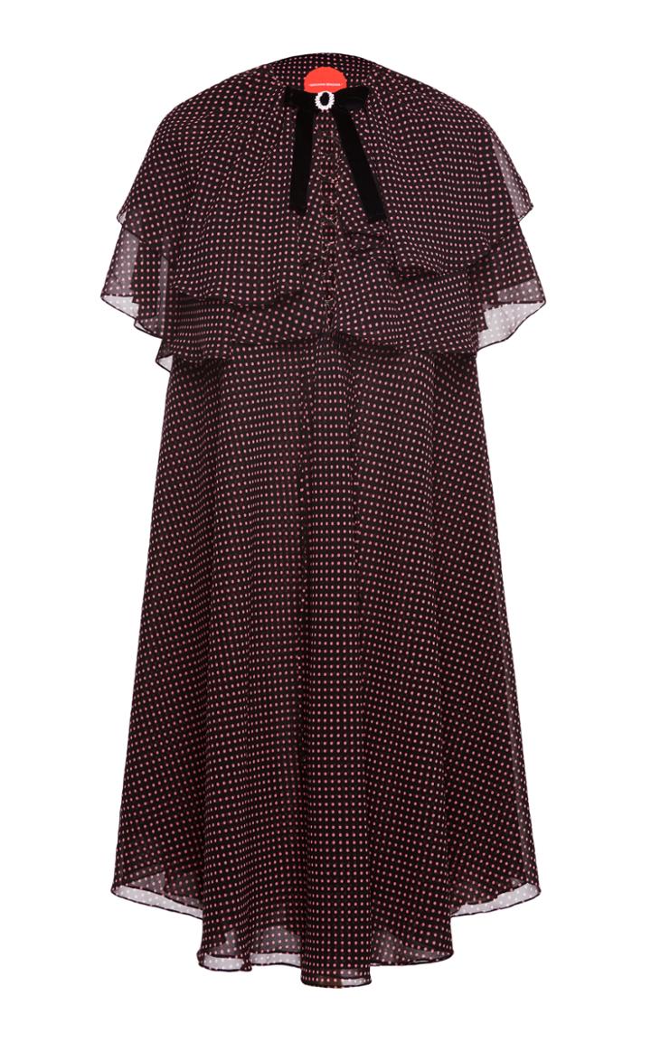 Marianna Senchina Oversized Knee Length Polka Dot Dress
