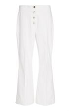 Rosetta Getty Cropped Cotton Flare Jeans