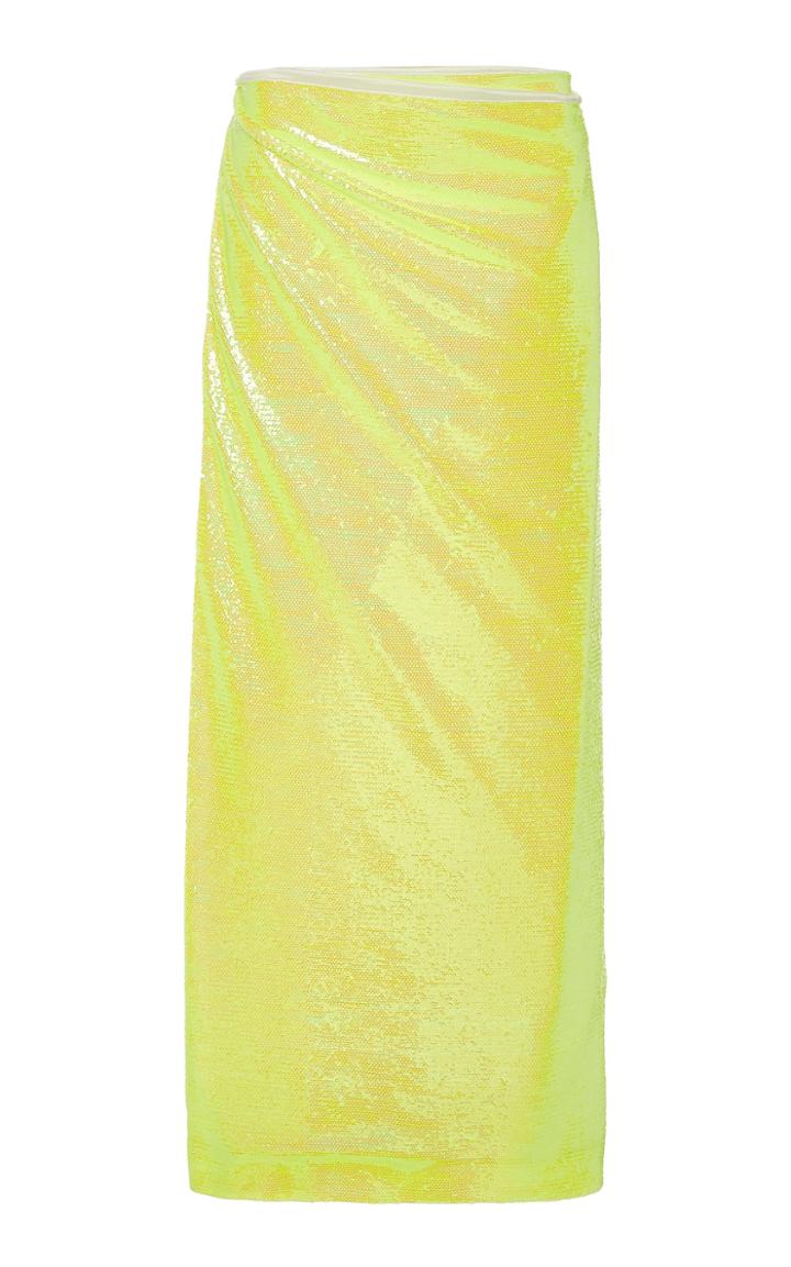 Mm6 Sequined Chiffon Midi Wrap Skirt