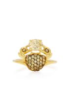 Daniela Villegas Cosquilleo 18k Gold Sapphire Ring Size: 3.5