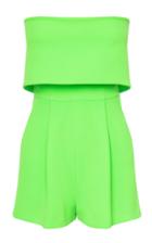 Alex Perry Darby Overlay Crepe Strapless Romper