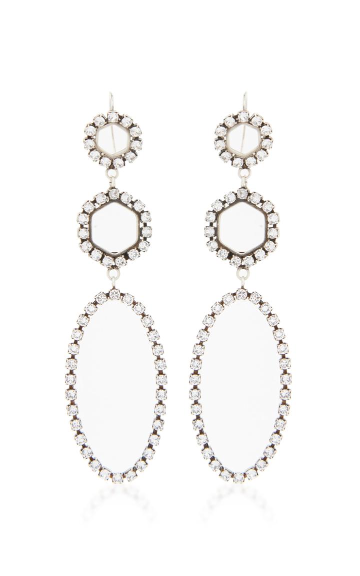 Isabel Marant Silver-tone Swarovski Crystal Earrings