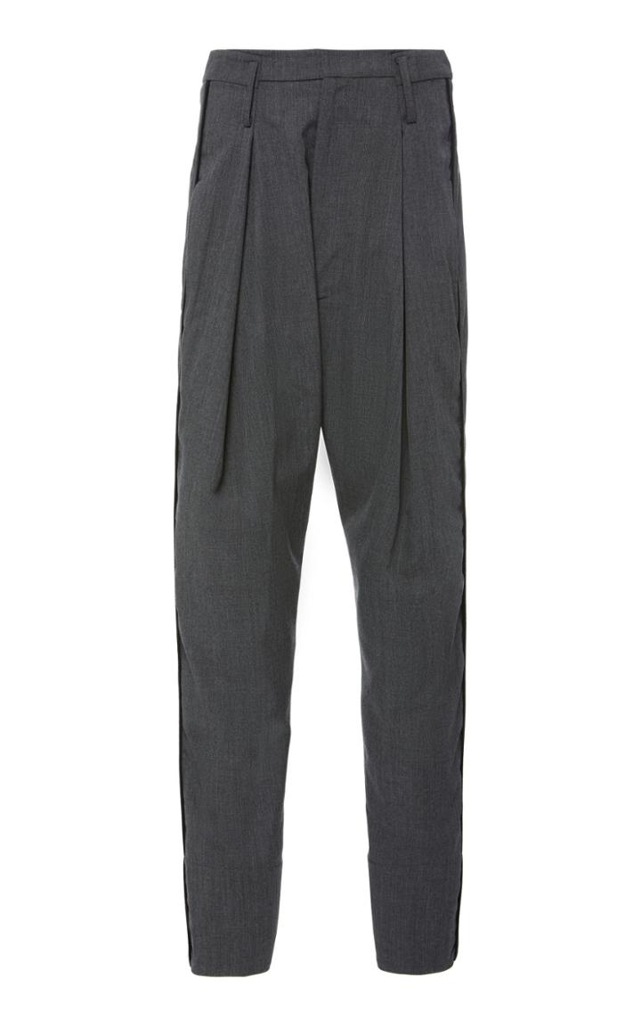 Bassike Tapered Wool-blend High-rise Pants