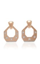 Melis Goral Luna Luce 14k Rose Gold Diamond Earrings