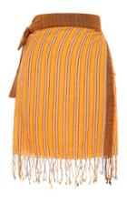 A Peace Treaty Pele Striped Fringe Wrap Skirt