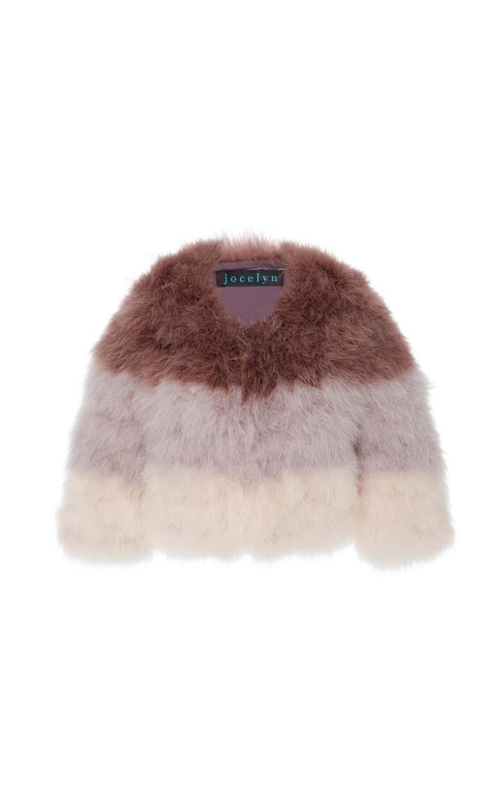 Jocelyn Colorblock Feather Bolero