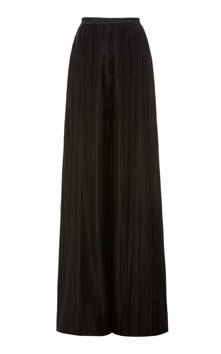 Rodarte High-waisted Iridescent Pliss Wide-leg Pants Size: 4